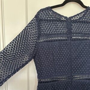 Blue Crochet Dress for Wedding Guest